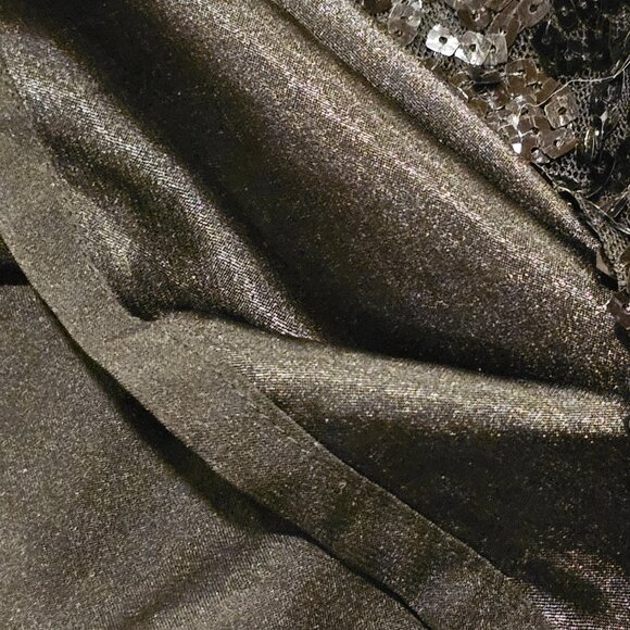 Tahari Black Sequin Mini Skirt Size 12 - Picture 4 of 5